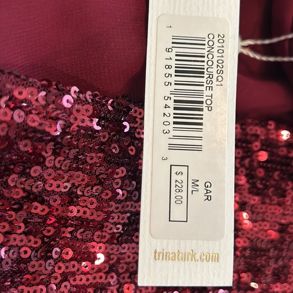 Trina Turk M/L sequin top - Picture 7 of 7